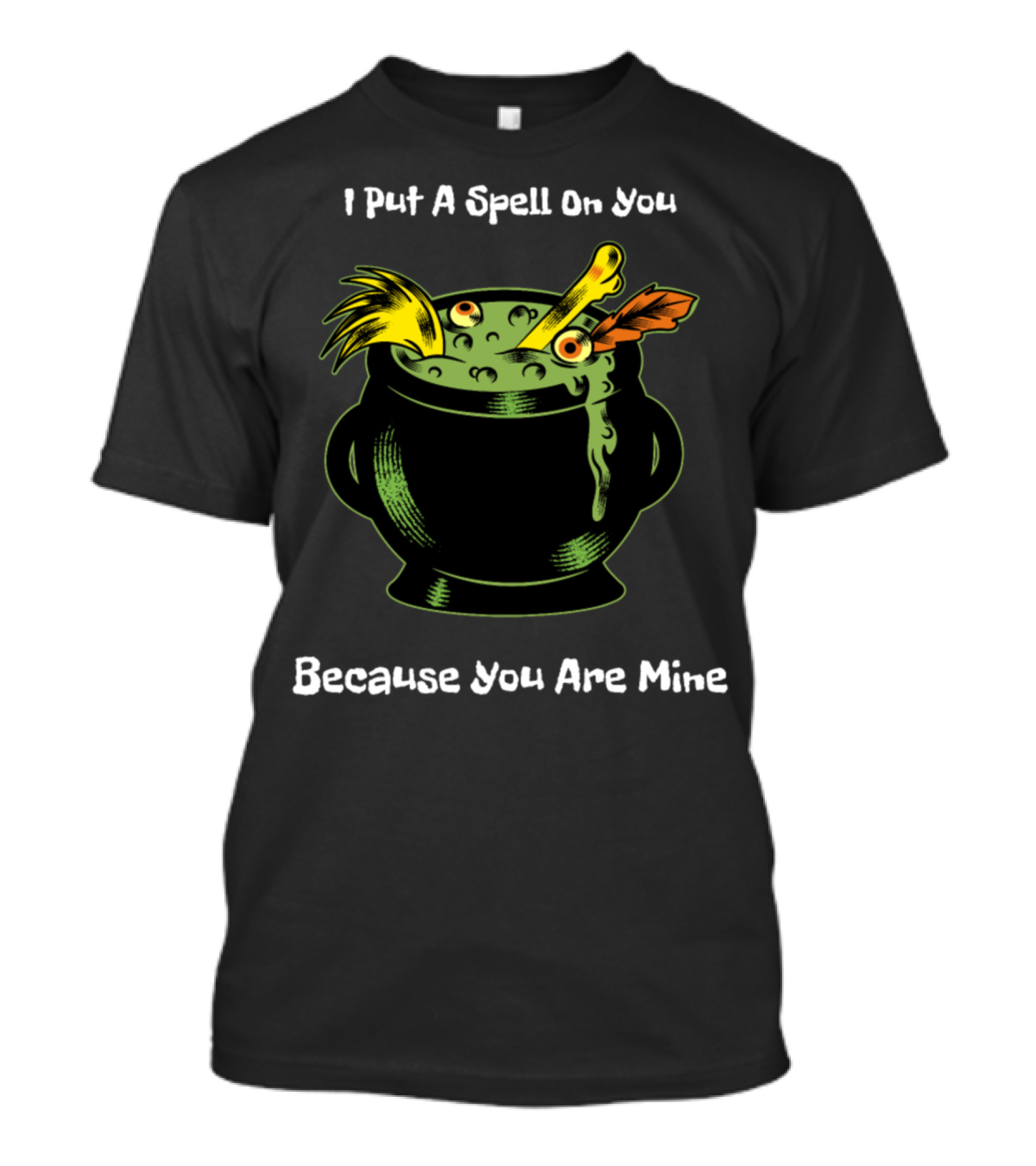 Halloween Horror I Put A Spell On You Because You Are Mine Cauldron Scene T-Shirt