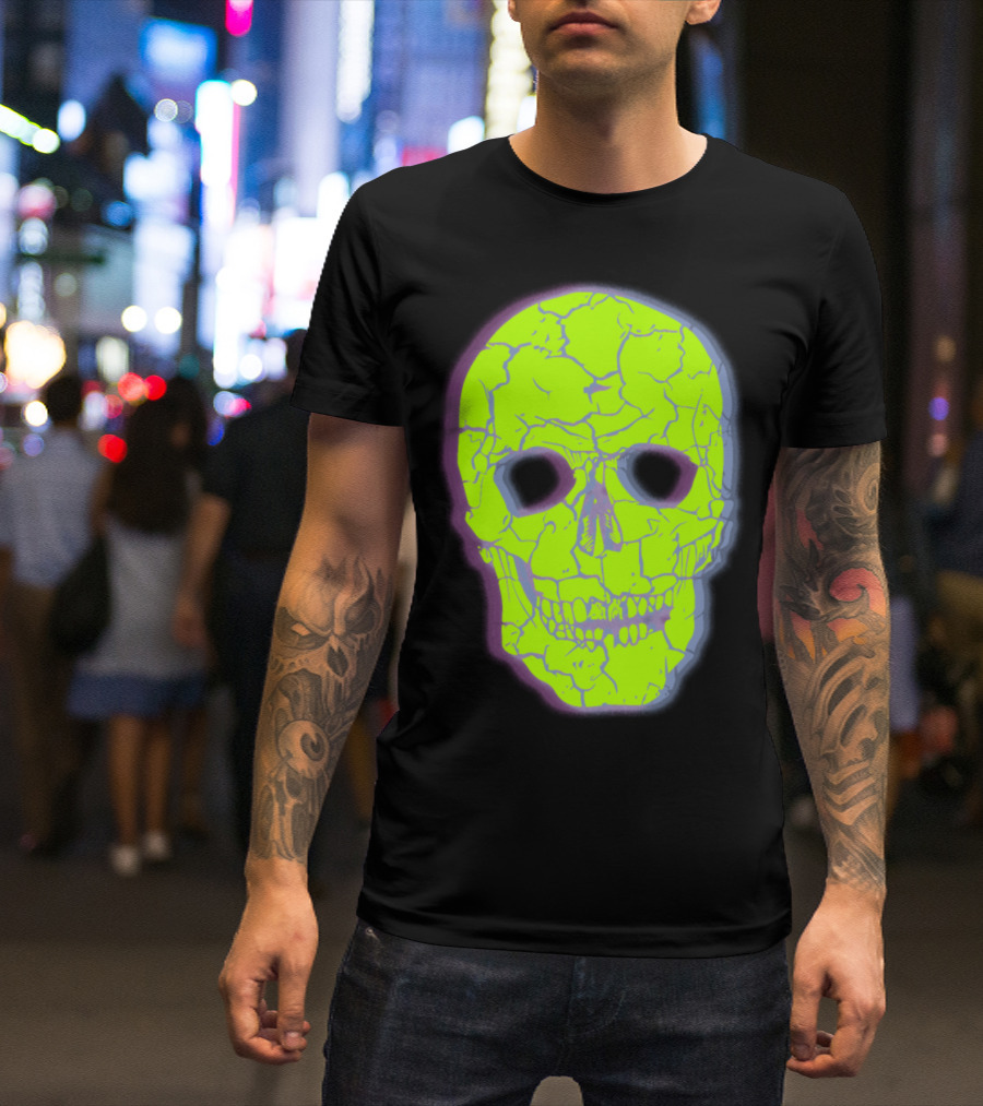 Neon Halloween Skullhead T-Shirt