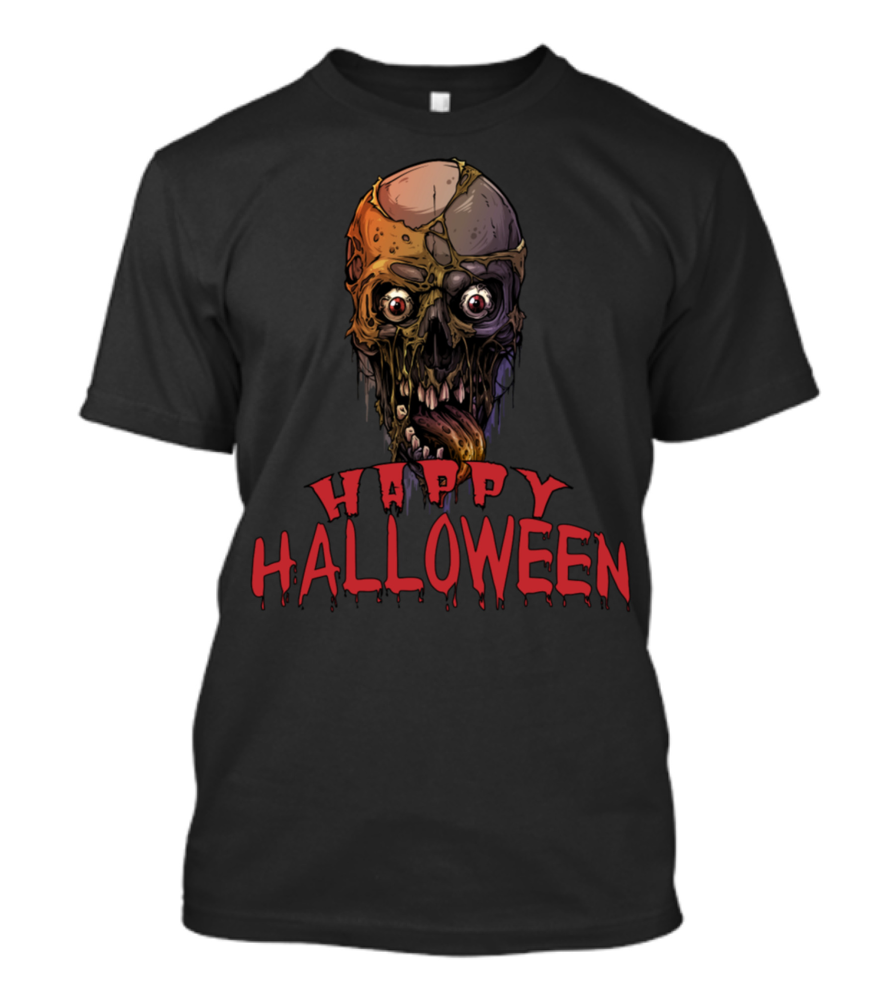 Happy Halloween Funny Skull Bloody T-Shirt