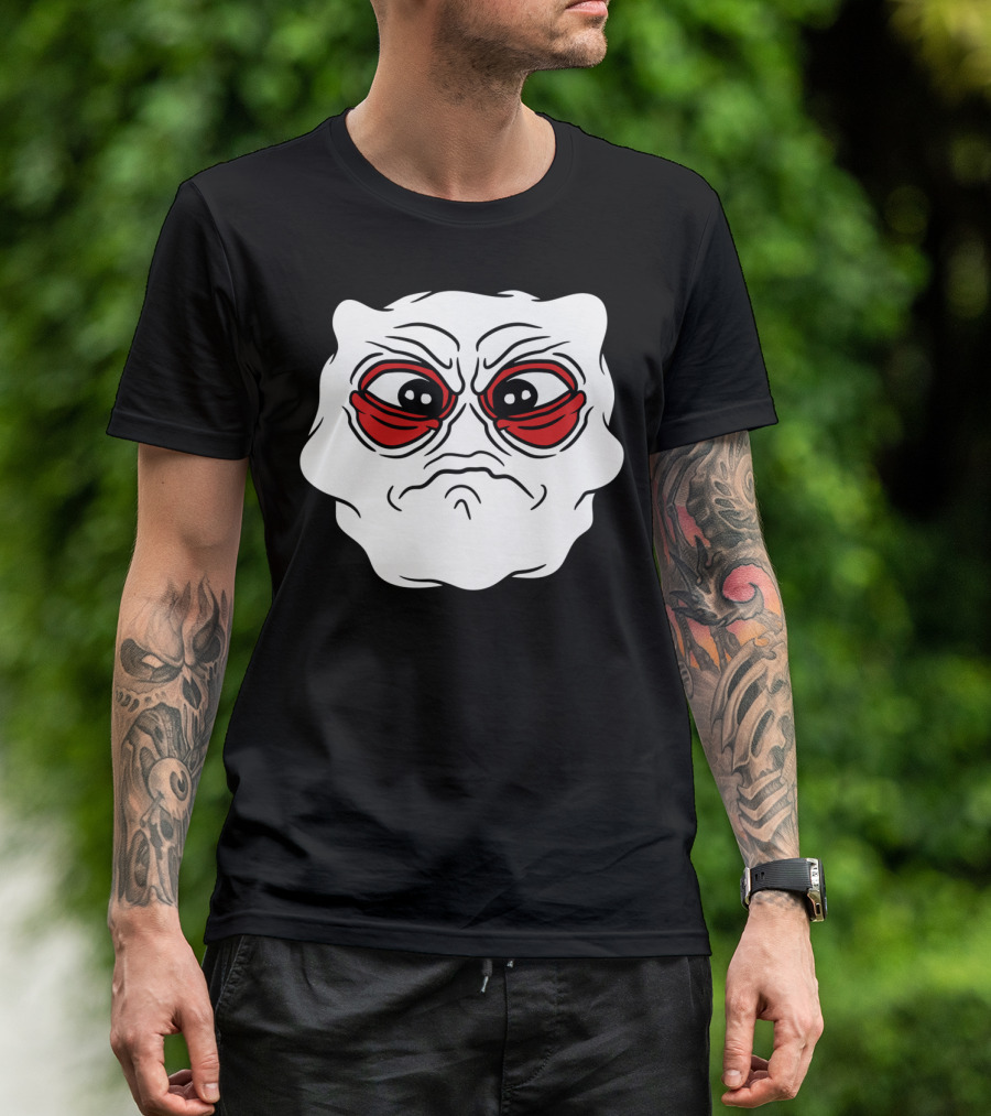 Sad Fluffy Crying Face With Big Eyes Unhappy Expression T-Shirt