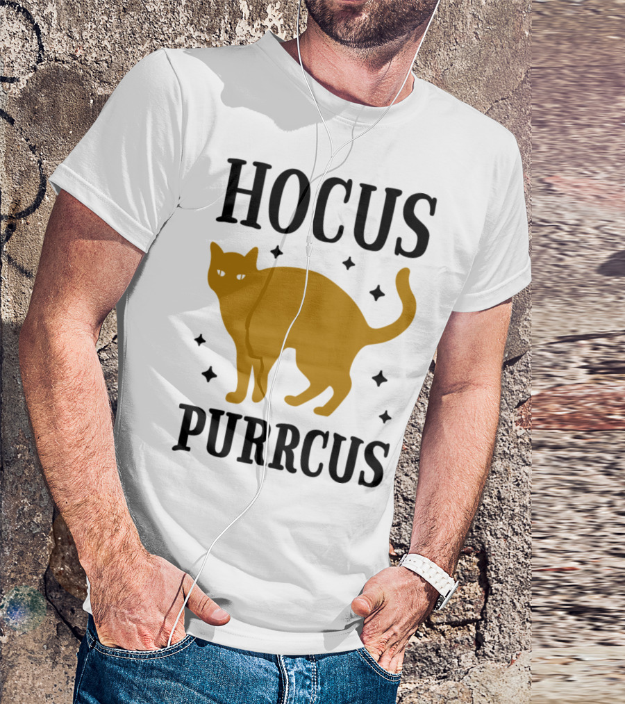 Hocus Purrcus Magical Cat With Stars T-Shirt