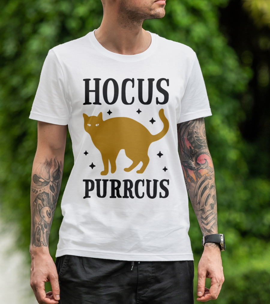 Hocus Purrcus Magical Cat With Stars T-Shirt
