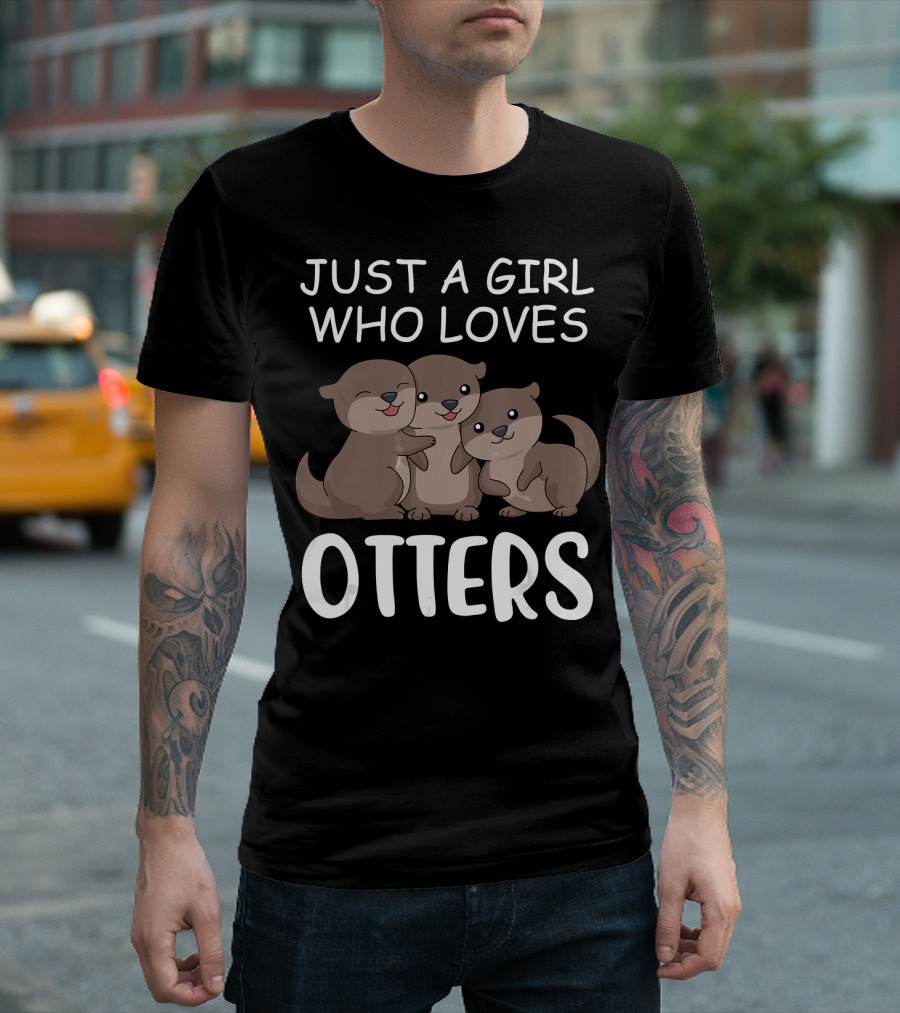 Just a Girl Who Loves Otters Cute Otter Women Sea T-Shirt