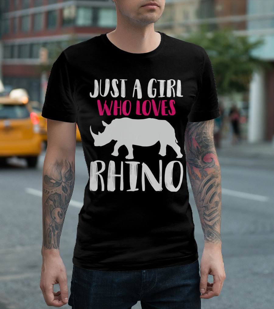 Just A Girl Who Loves Rhino T-Shirt
