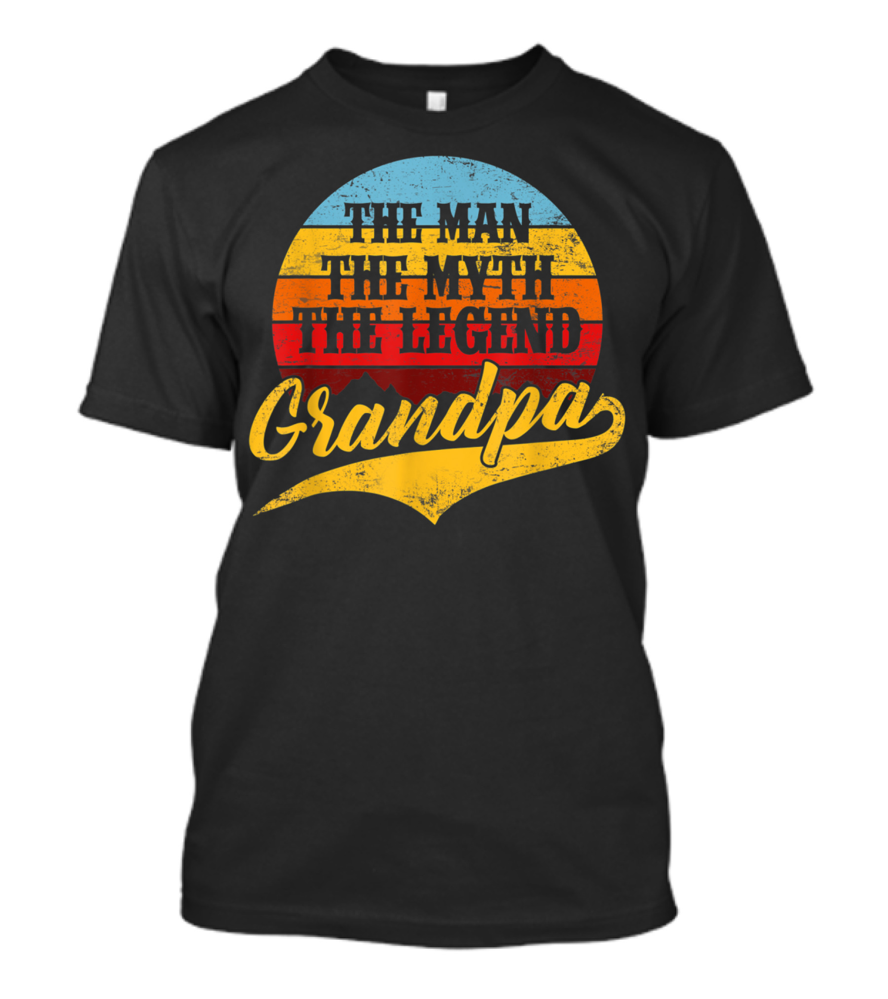 The Man The Myth The Legend Grandpa Vintage Sunset T-Shirt