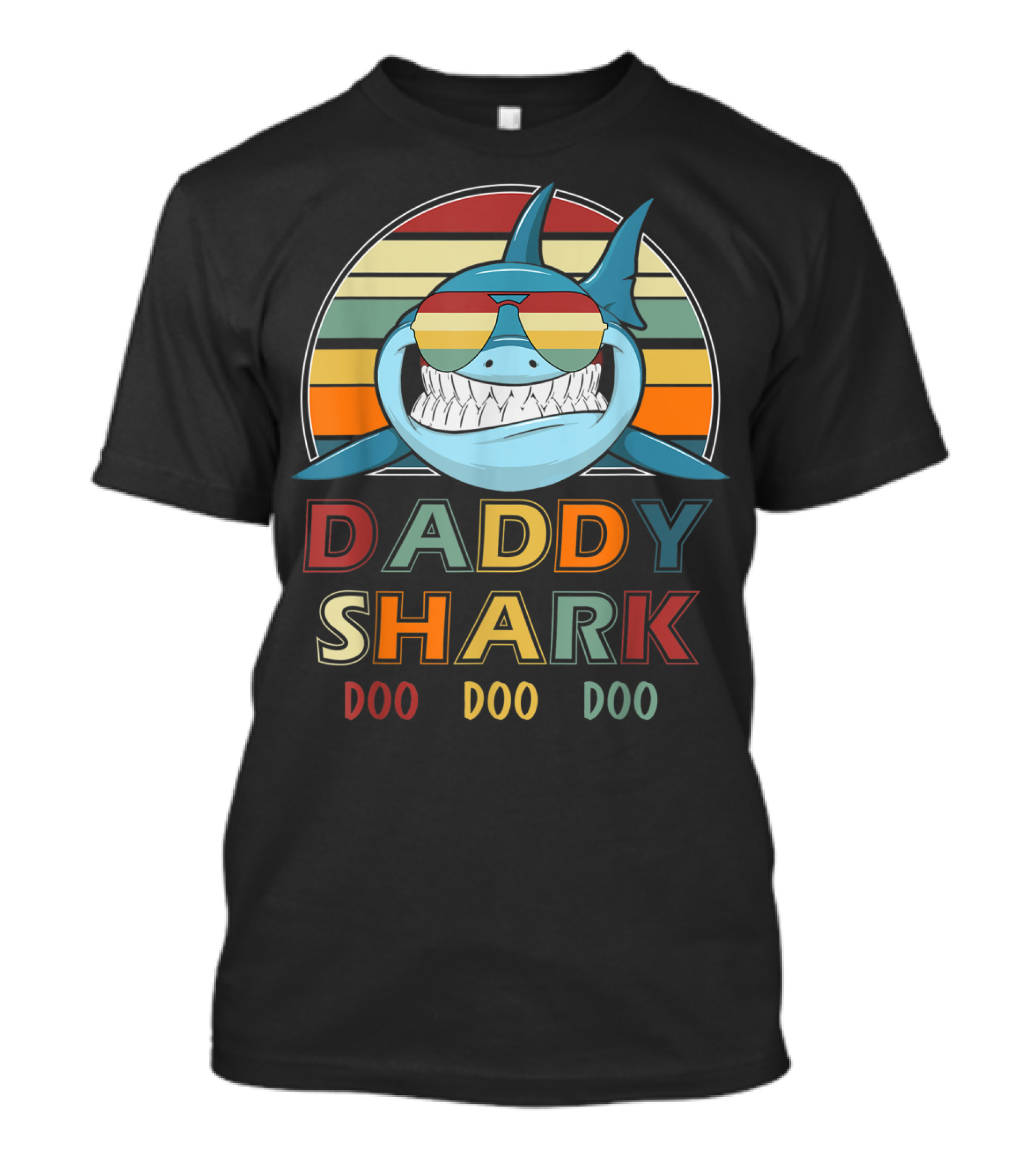 Retro Vintage Daddy Shark Doo Doo Doo Father's Day T-Shirt