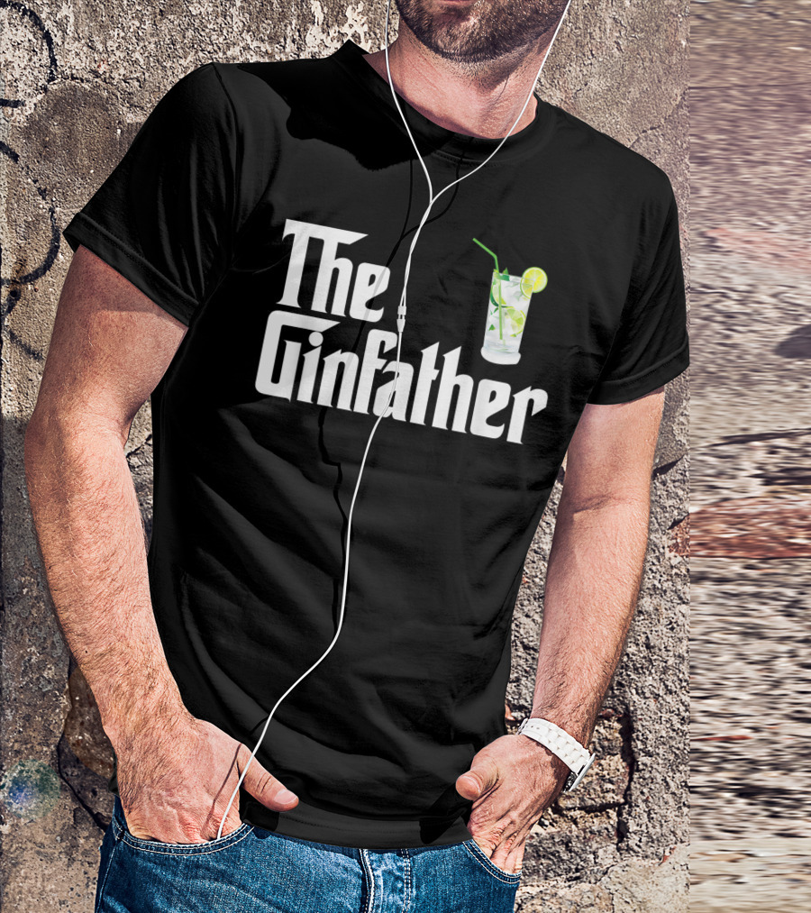 The Gin Father Gin And Tonic With Lime And Straw T-Shirt