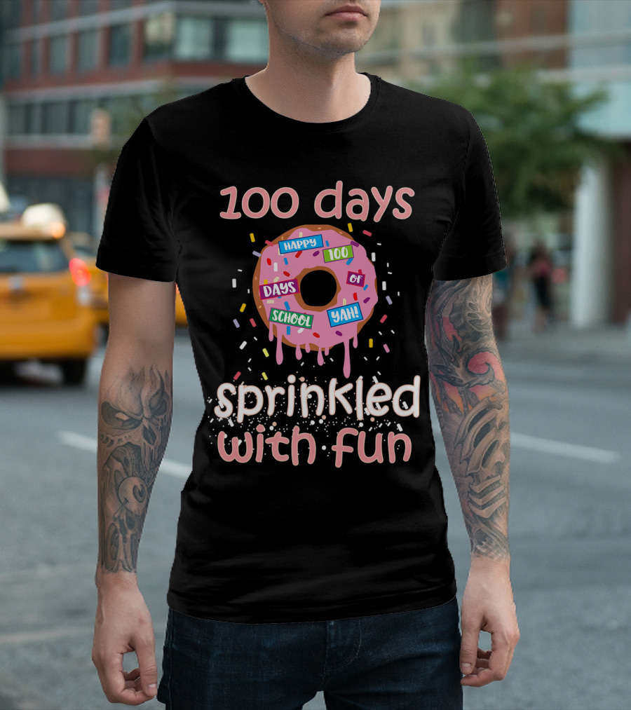 100 Days of School Kids Sprinkled with Fun Yah Happy T-Shirt