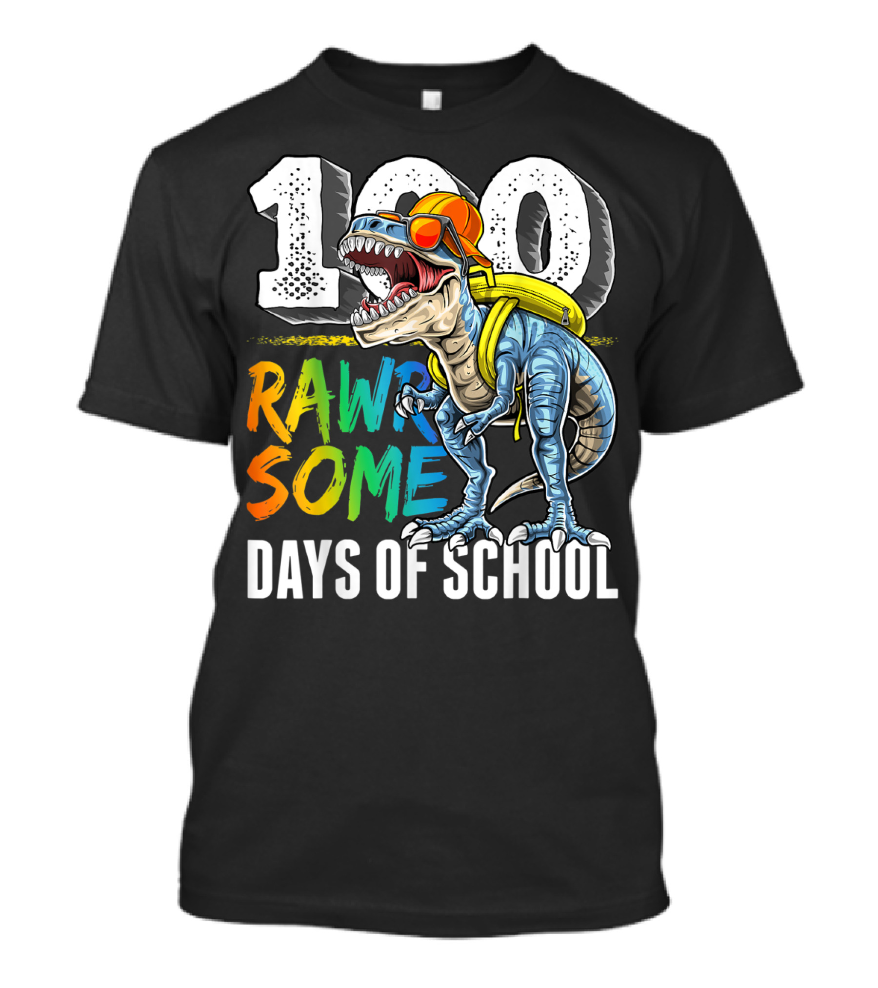 100 Rawrsome Days Of School Dinosaur With Back-to-School T-Shirt