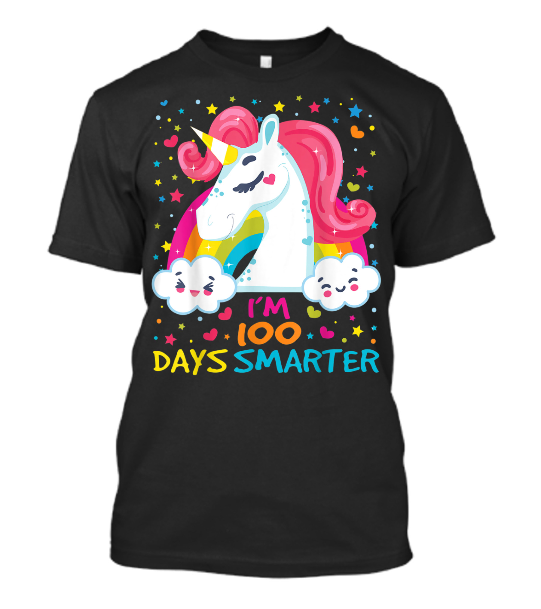 I'm 100 Days Smarter Adorable Unicorn 100th Day Of School T-Shirt