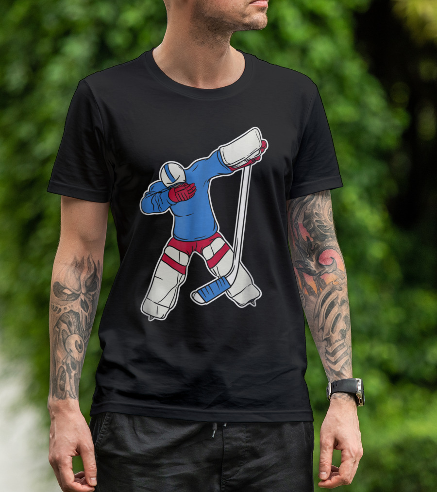 Dabbing Ice Hockey Goalie Funny Dab Team T-Shirt