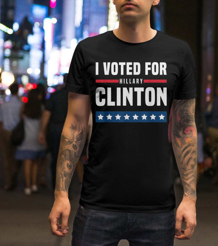 I Voted For Hillary Clinton Seven Stars T-Shirt