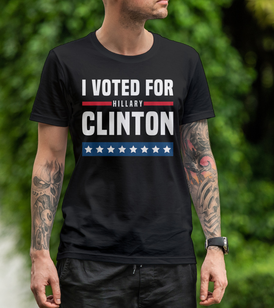 I Voted For Hillary Clinton Seven Stars T-Shirt
