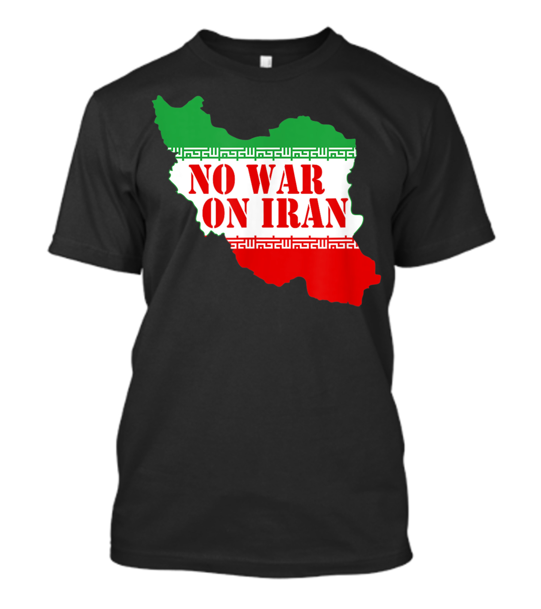 No War On Iran Iran Flag Map T-Shirt