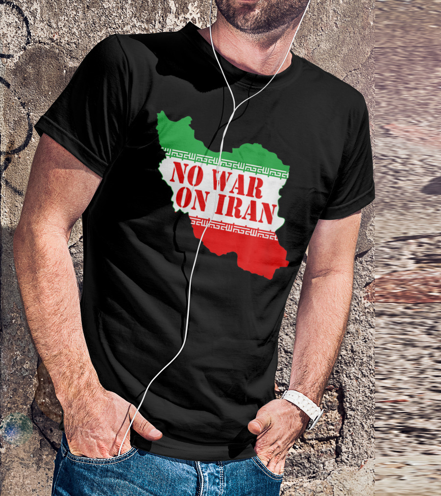 No War On Iran Iran Flag Map T-Shirt