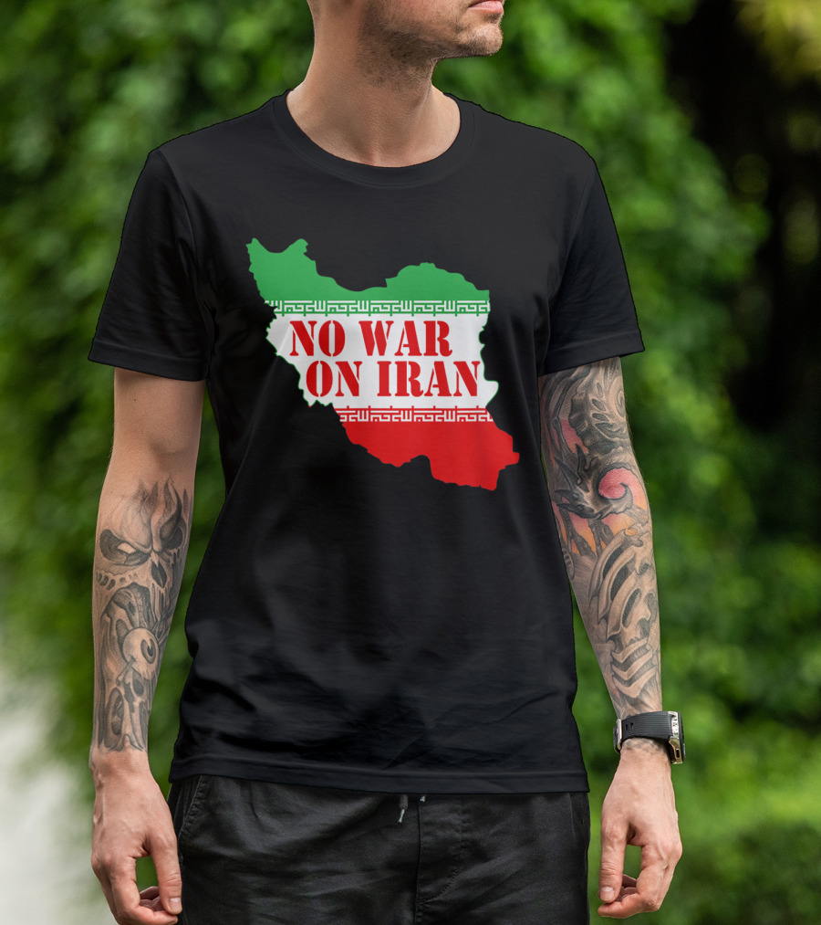 No War On Iran Iran Flag Map T-Shirt