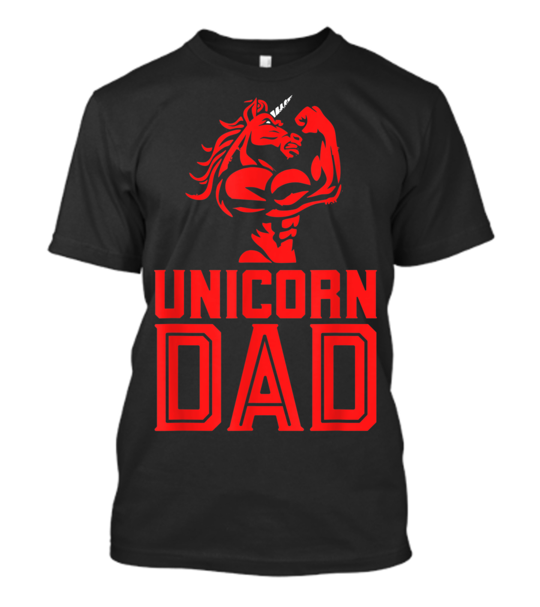 UNICON DAD Muscle Unicorn Flexing Strength T-Shirt