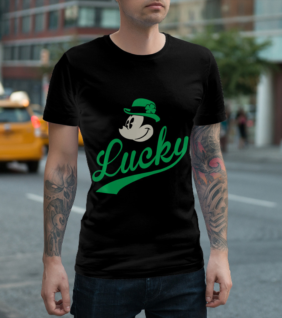 Disney Mickey Mouse Lucky Horseshoe St. Patrick's Day T-Shirt