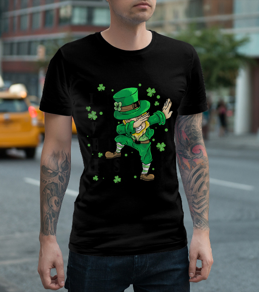 I'm a Wee Bit Irish St Patrick's Day Leprechaun Dance with Shamrocks T-Shirt