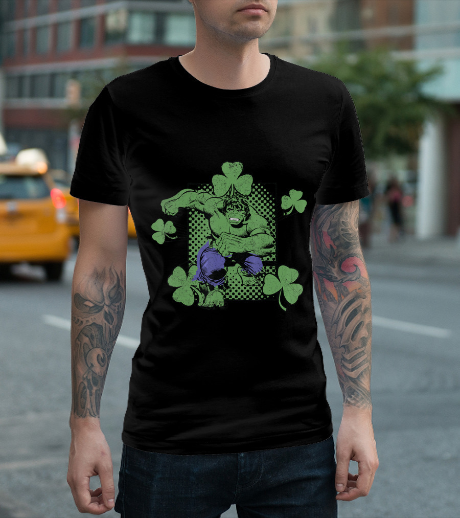Marvel Incredible Hulk Shamrock Power Punch T-Shirt