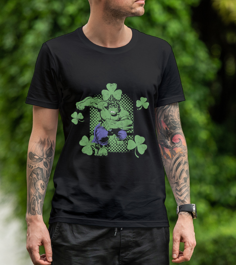 Marvel Incredible Hulk Shamrock Power Punch T-Shirt