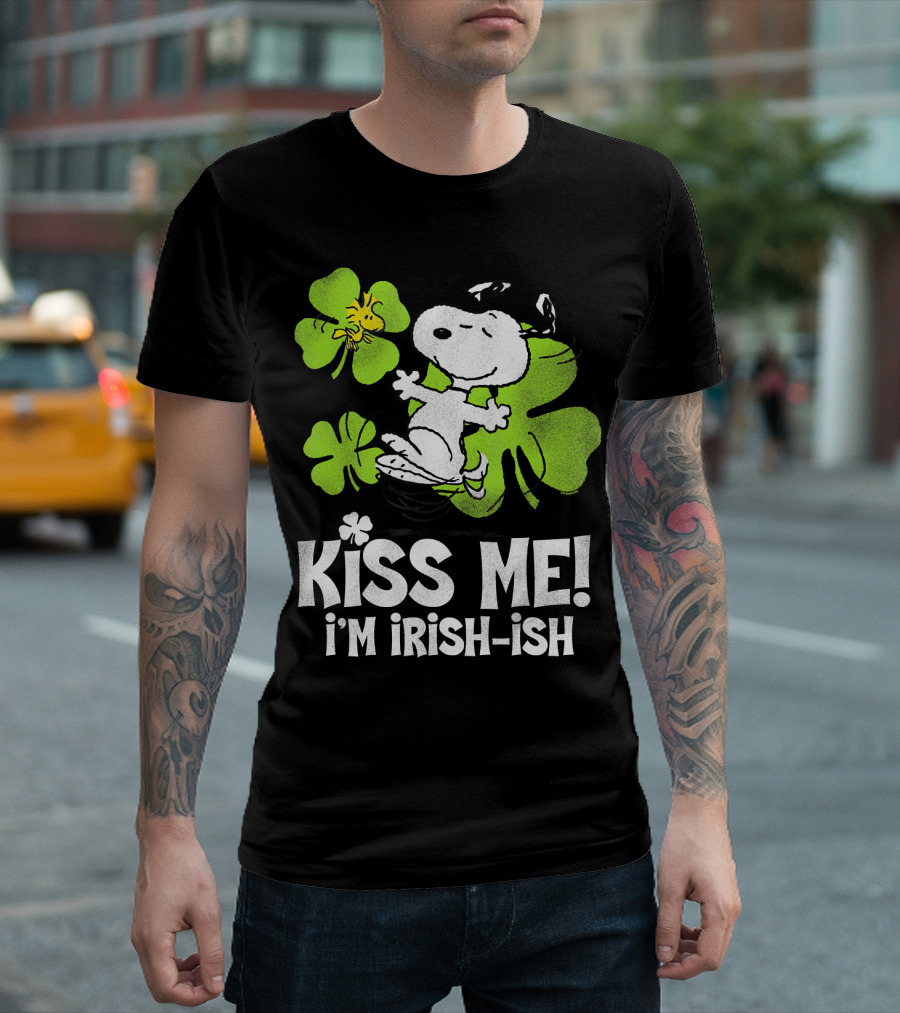 Peanuts Snoopy St. Patrick's Kiss Me I'm Irish-Ish T-Shirt