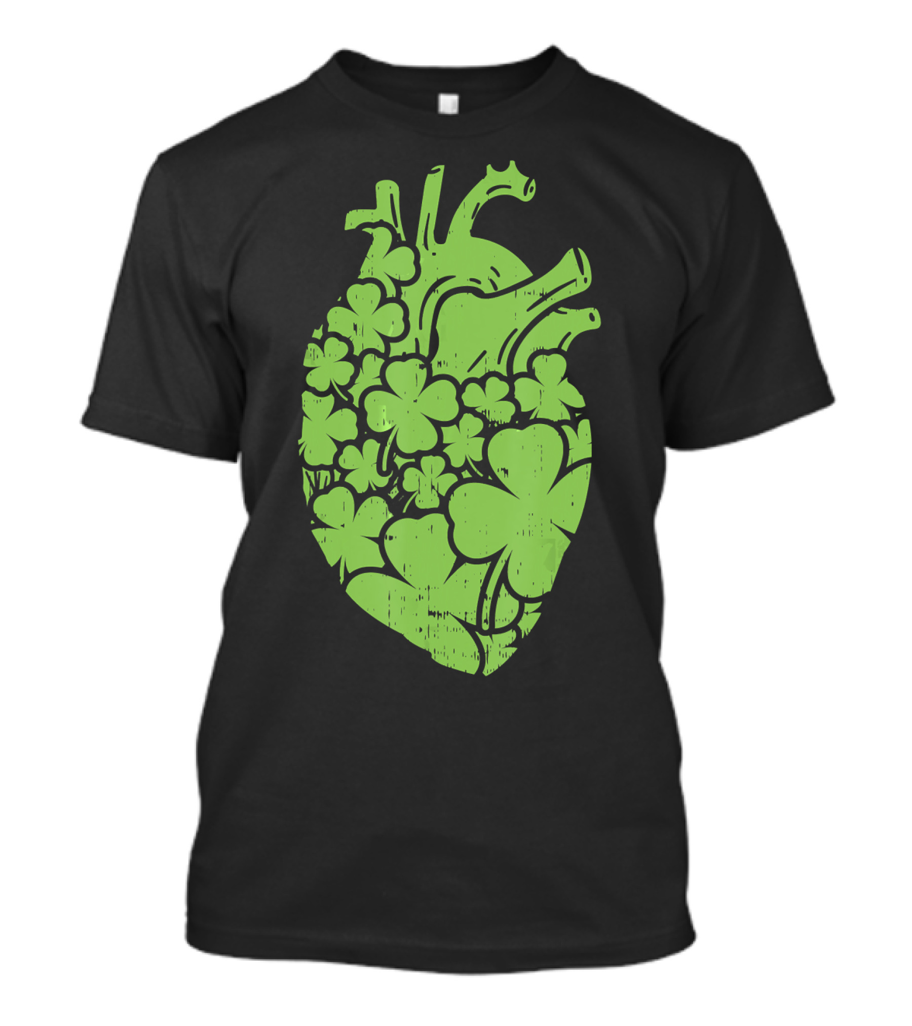 Shamrock Heart Cardiac Nurse T-Shirt