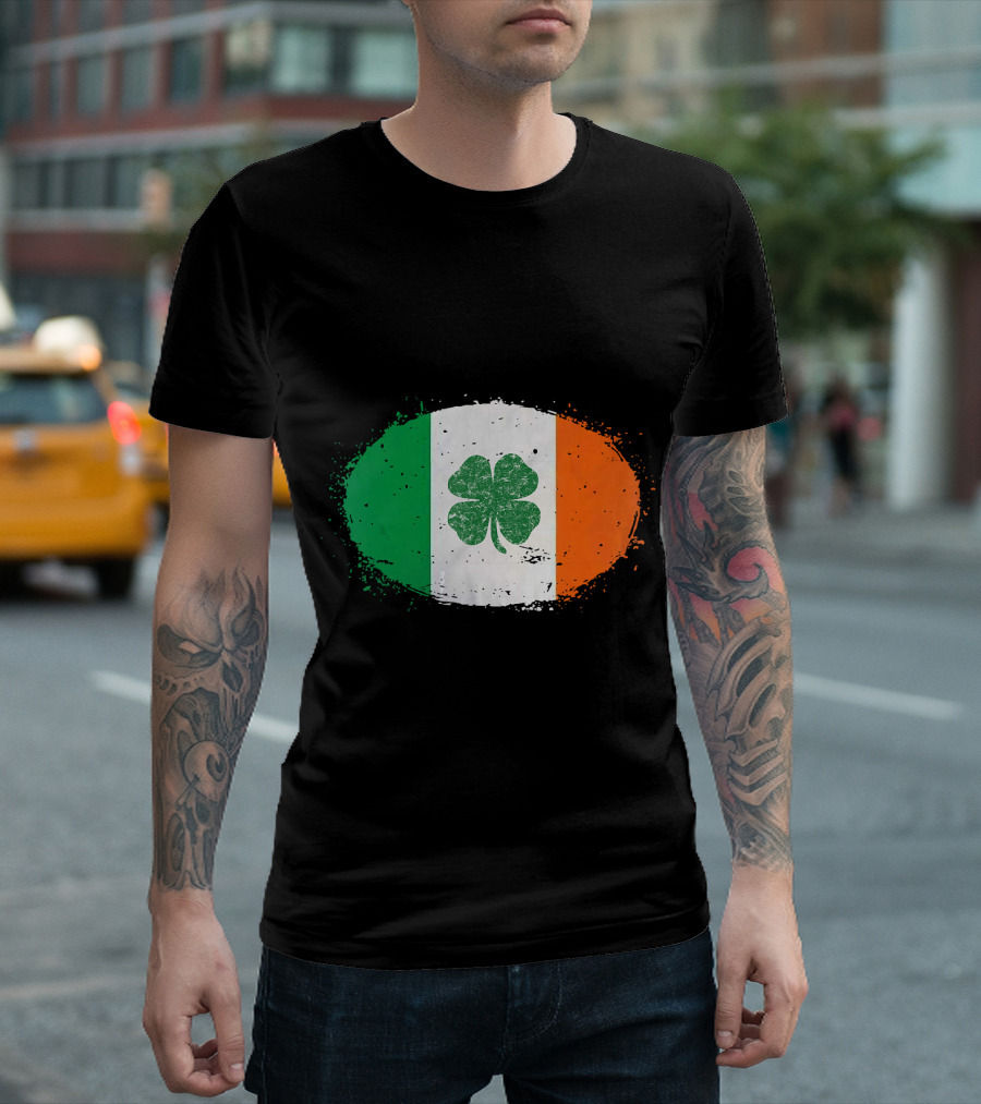 Shamrock on Irish Flag Colors T-Shirt