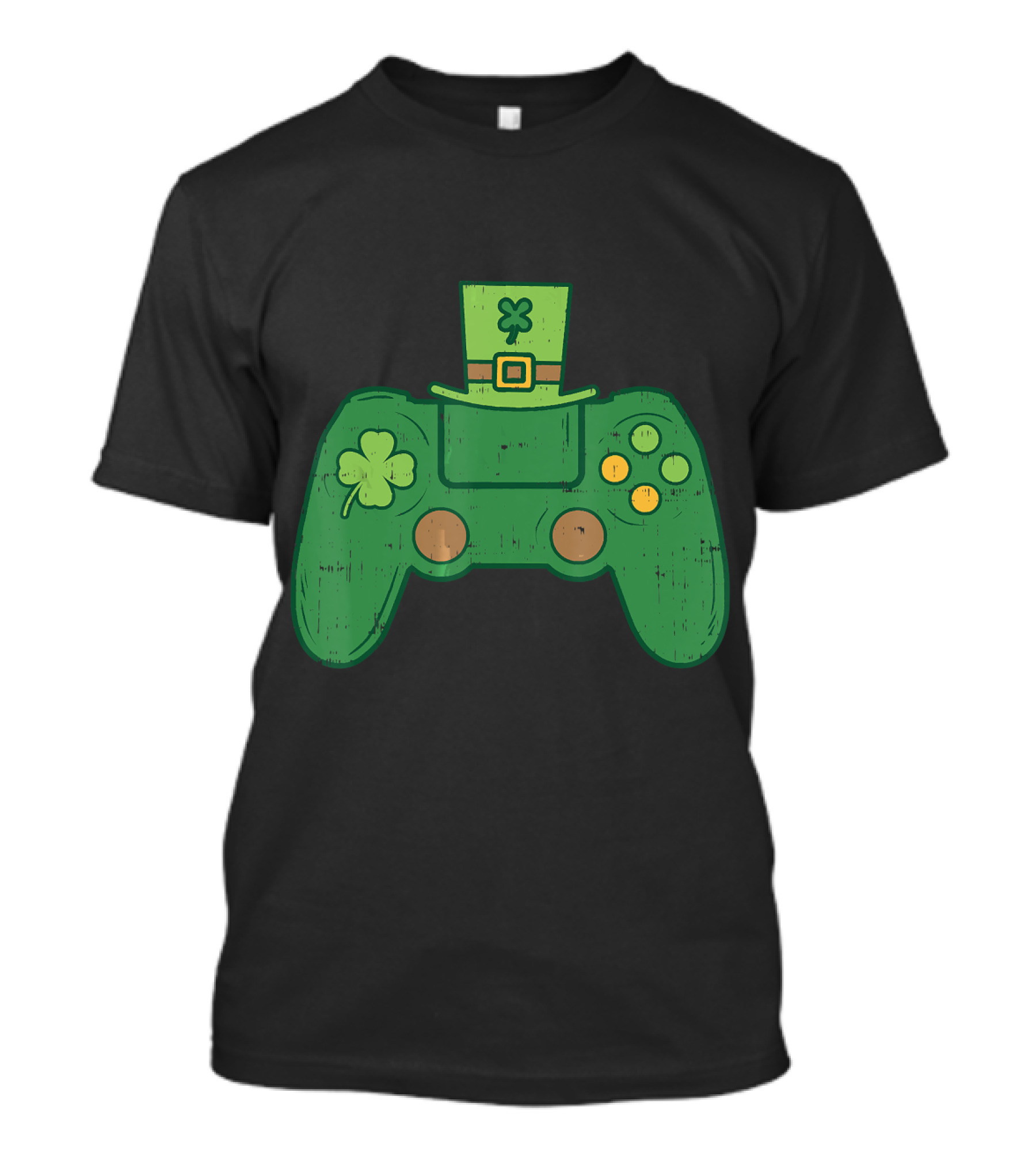 St Patricks Day Irish Gaming Controller Esports Gamer Shamrock Hat T-Shirt