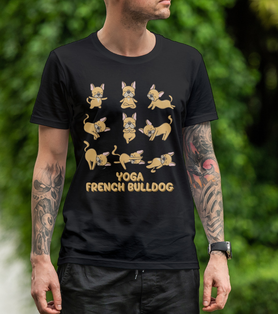 Yoga French Bulldog Meditation Poses T-Shirt