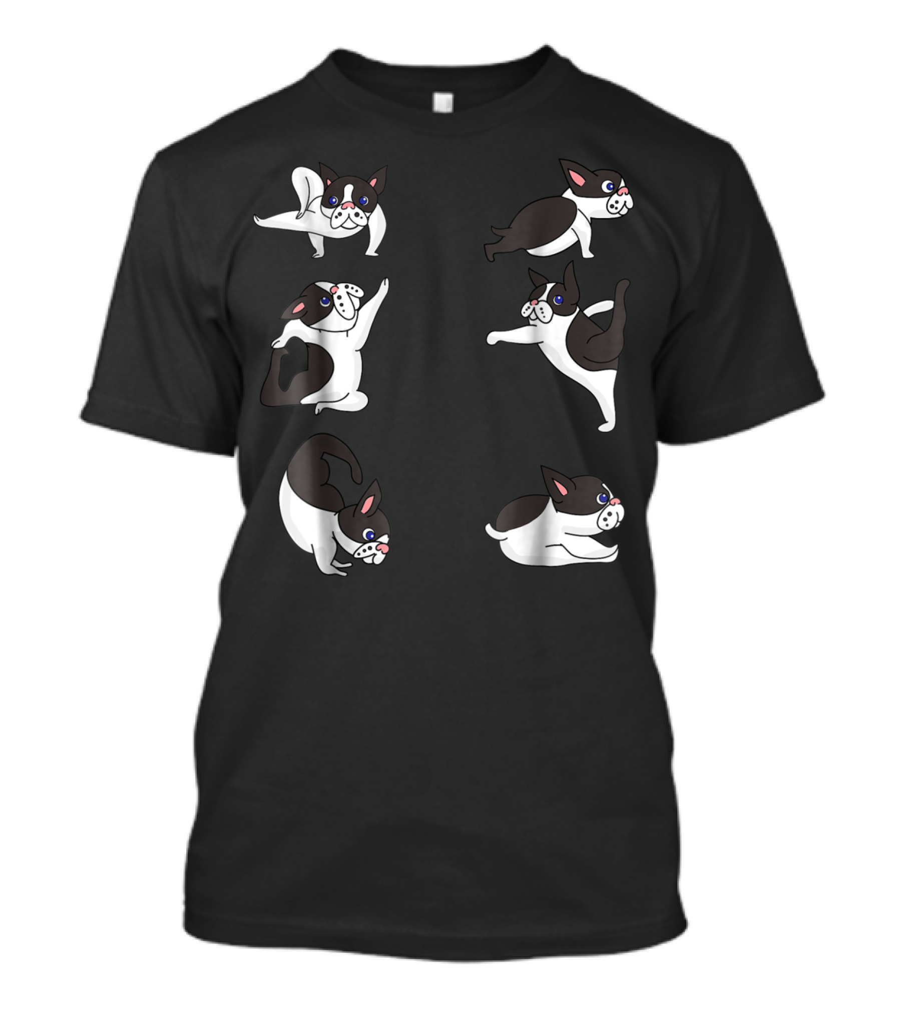 French Bulldog Yoga Poses With Yoga Animals T-Shirt