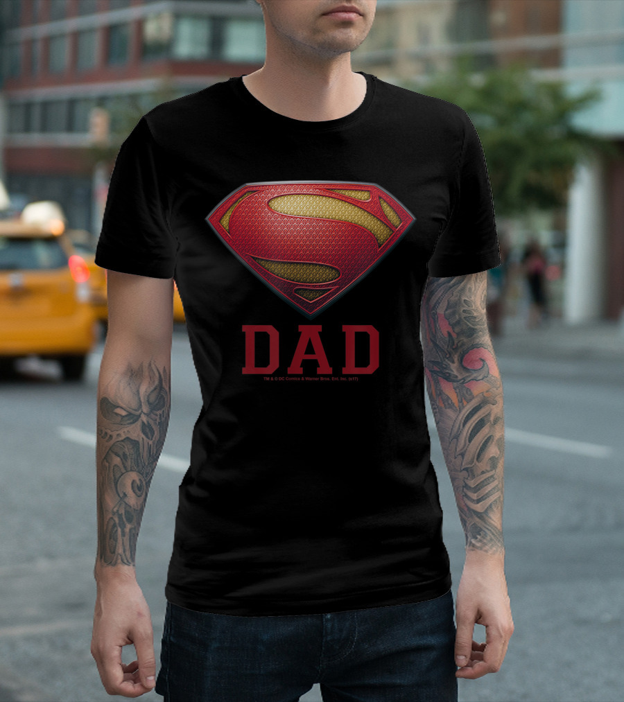 Superman Shield Dad DC Comics Warner Bros T-Shirt