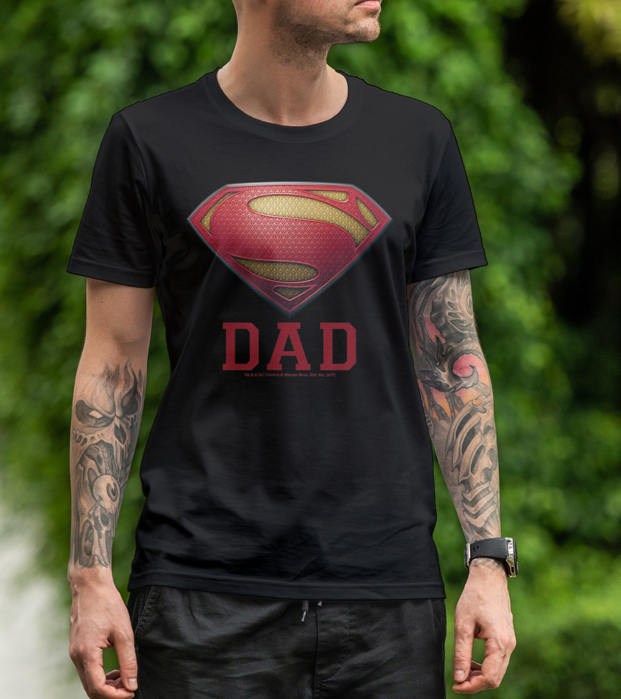 Superman Shield Dad DC Comics Warner Bros T-Shirt