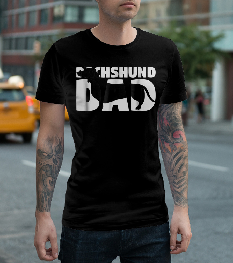Dachshund Dad Father Dog Dad T-Shirt