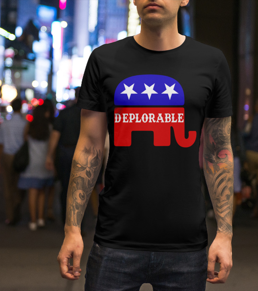 Deplorable Republican Elephant Stars T-Shirt