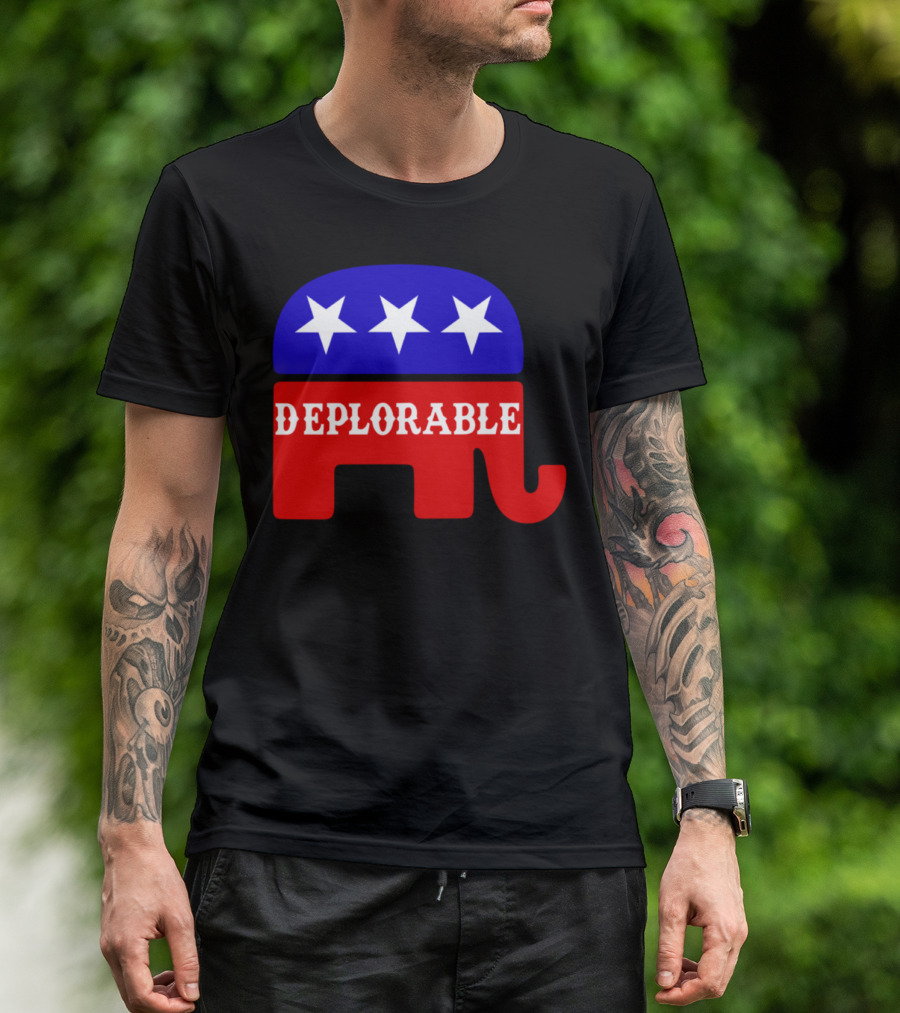 Deplorable Republican Elephant Stars T-Shirt