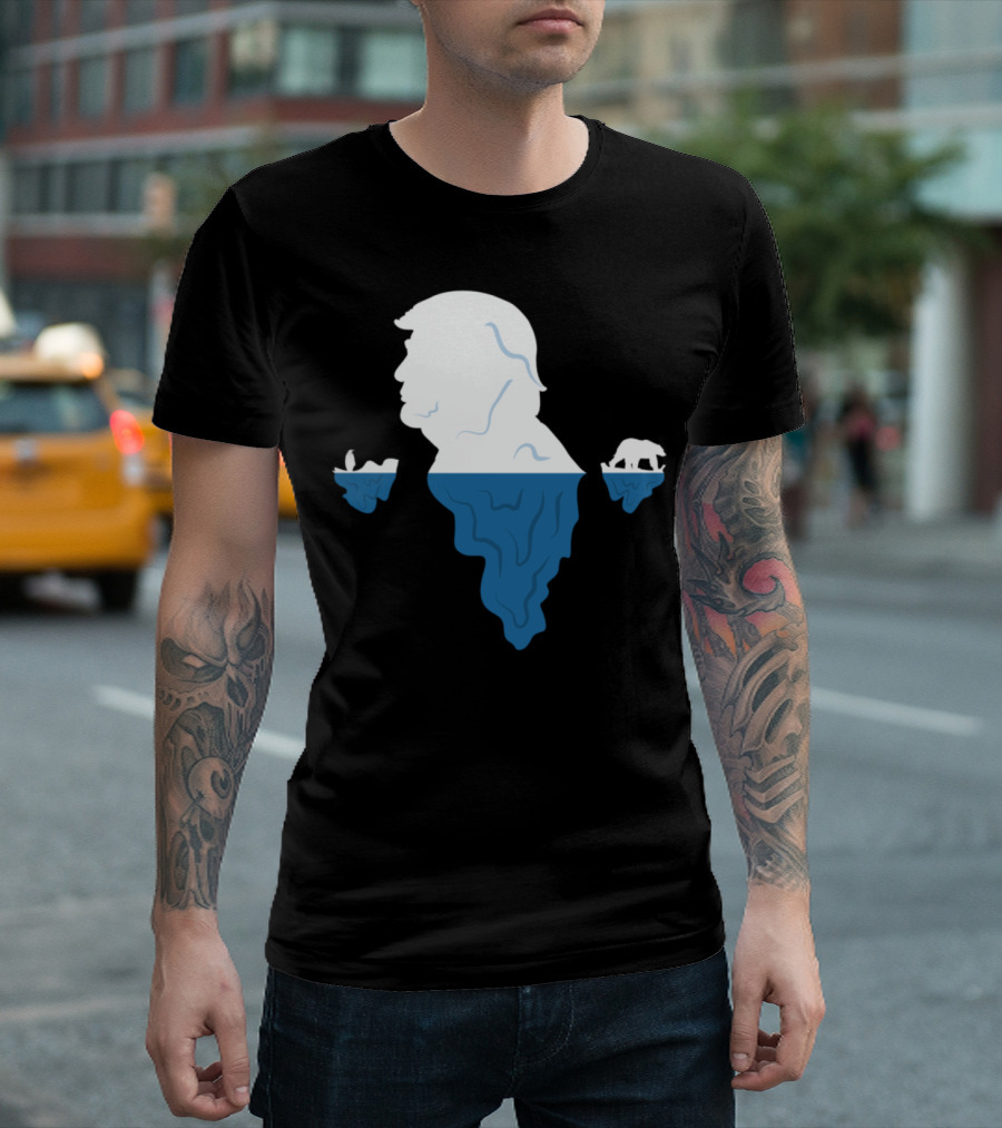 Climate Change Trumpmore Iceberg Polar Bear Penguin T-Shirt
