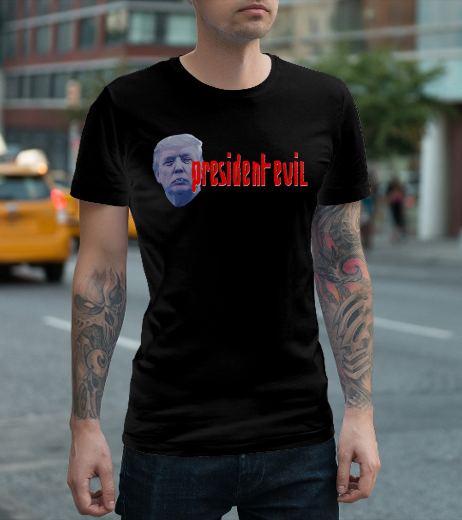 President Evil Trump Parody Horror T-Shirt