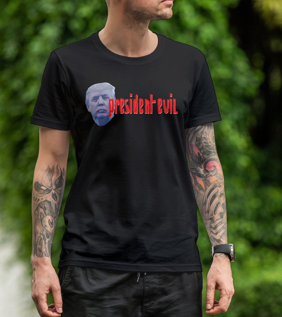 President Evil Trump Parody Horror T-Shirt
