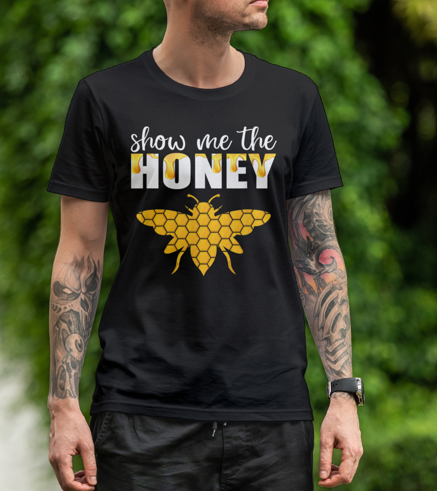 Show Me The Honey Bee Honeycomb T-Shirt