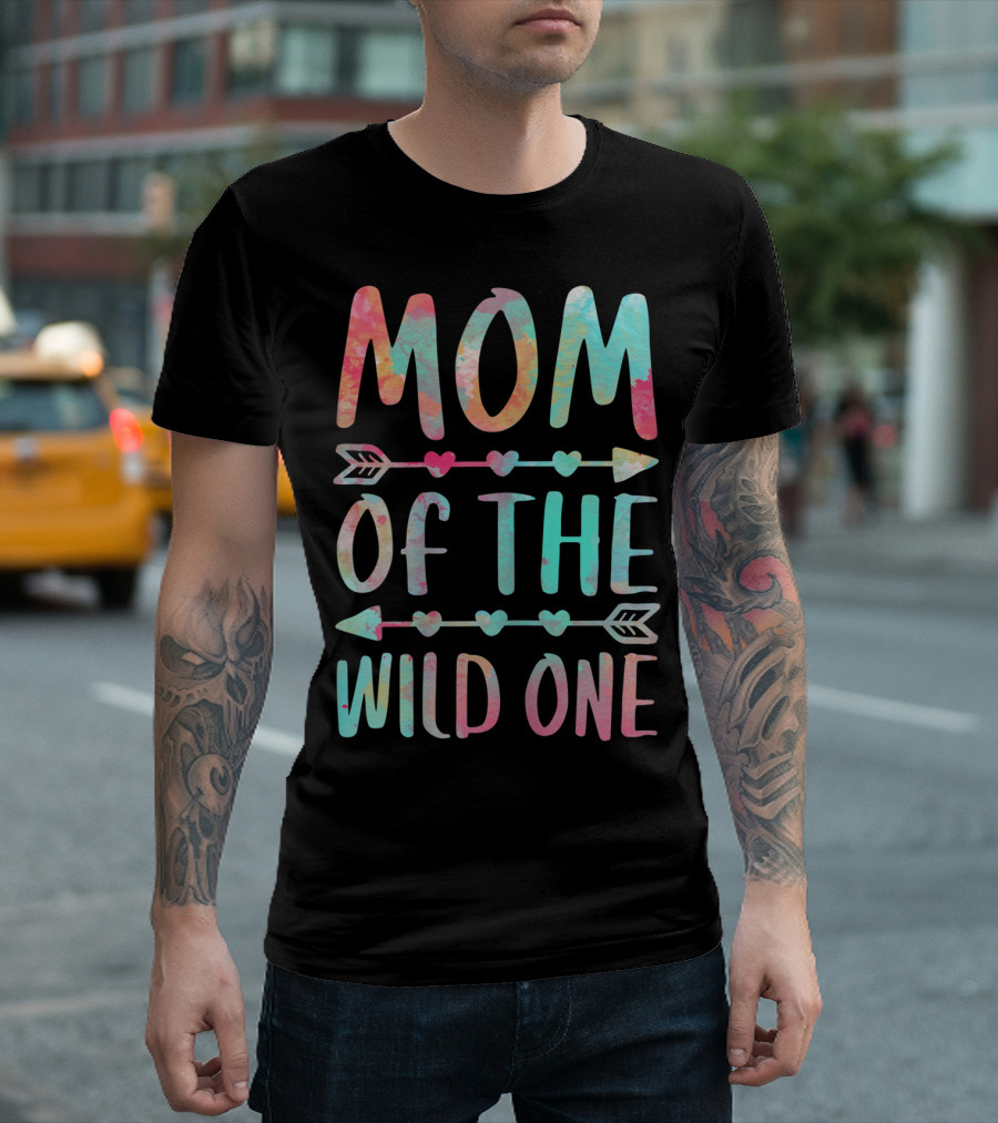 Mom Of The Wild One Colorful Arrow Hearts T-Shirt