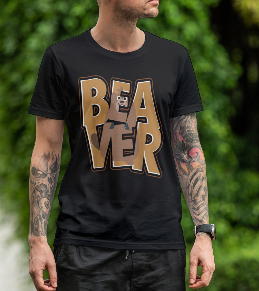 BEAVER Woodworking Expert Font T-Shirt