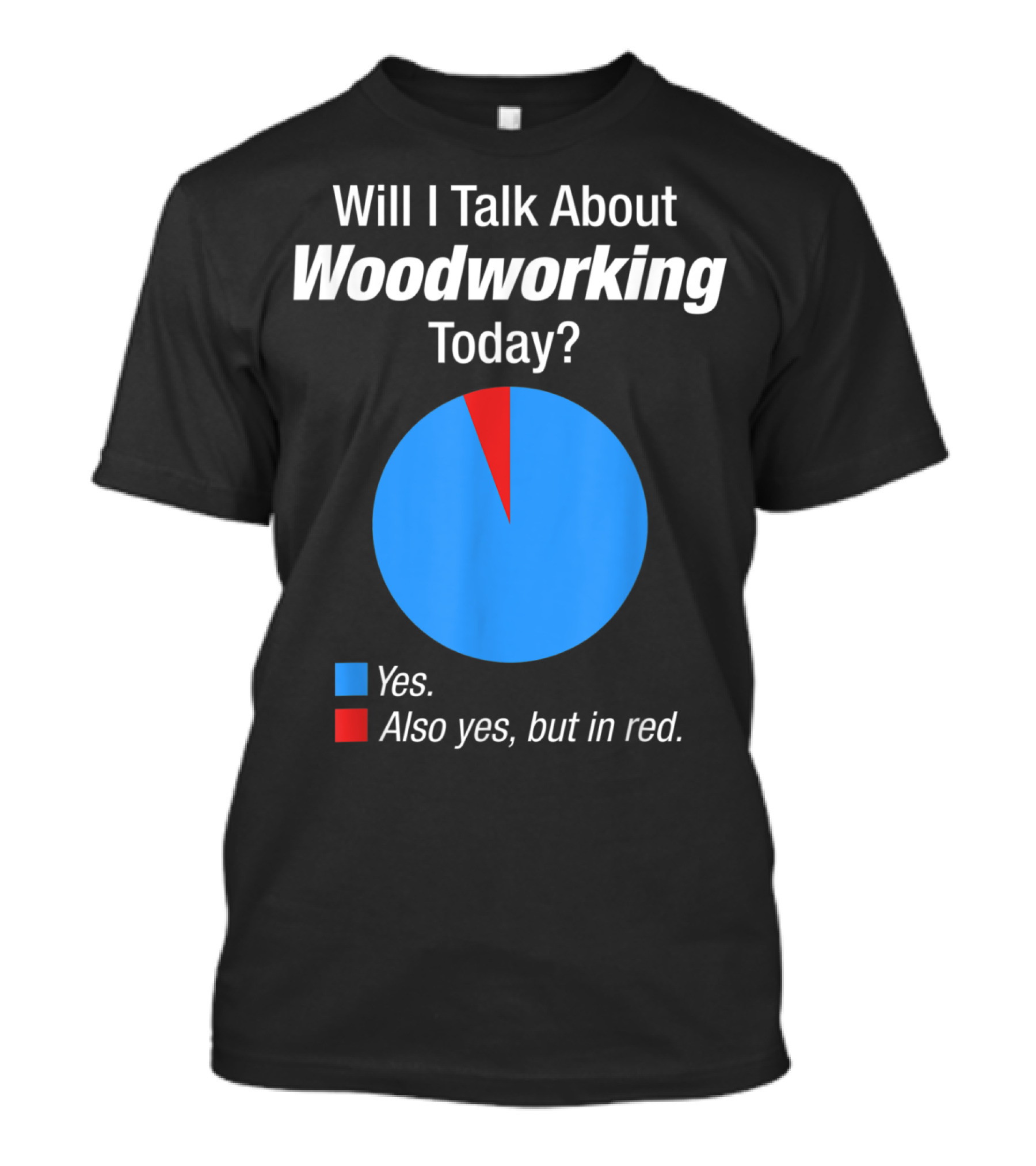 Will I Talk About Woodworking Today Yes Also Yes But In Red T-Shirt