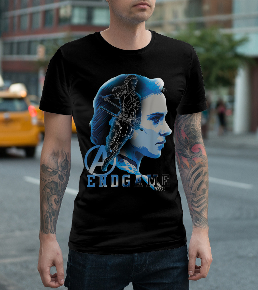 Avengers Endgame Black Widow Silhouette Poster A Endgame T-Shirt