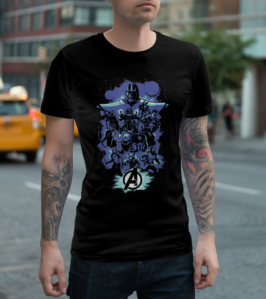 Marvel Avengers Endgame Thanos and Heroes Avengers T-Shirt