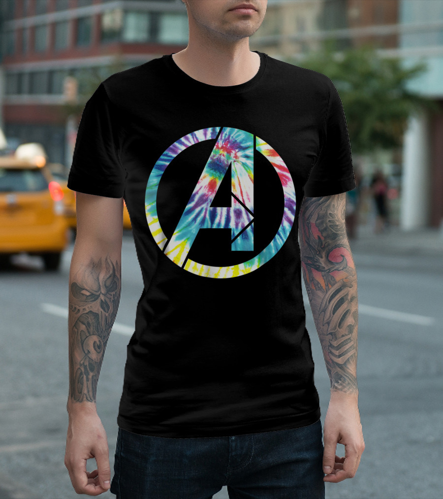 Marvel Avengers Tie Dye A Symbol Iconic Emblem T-Shirt