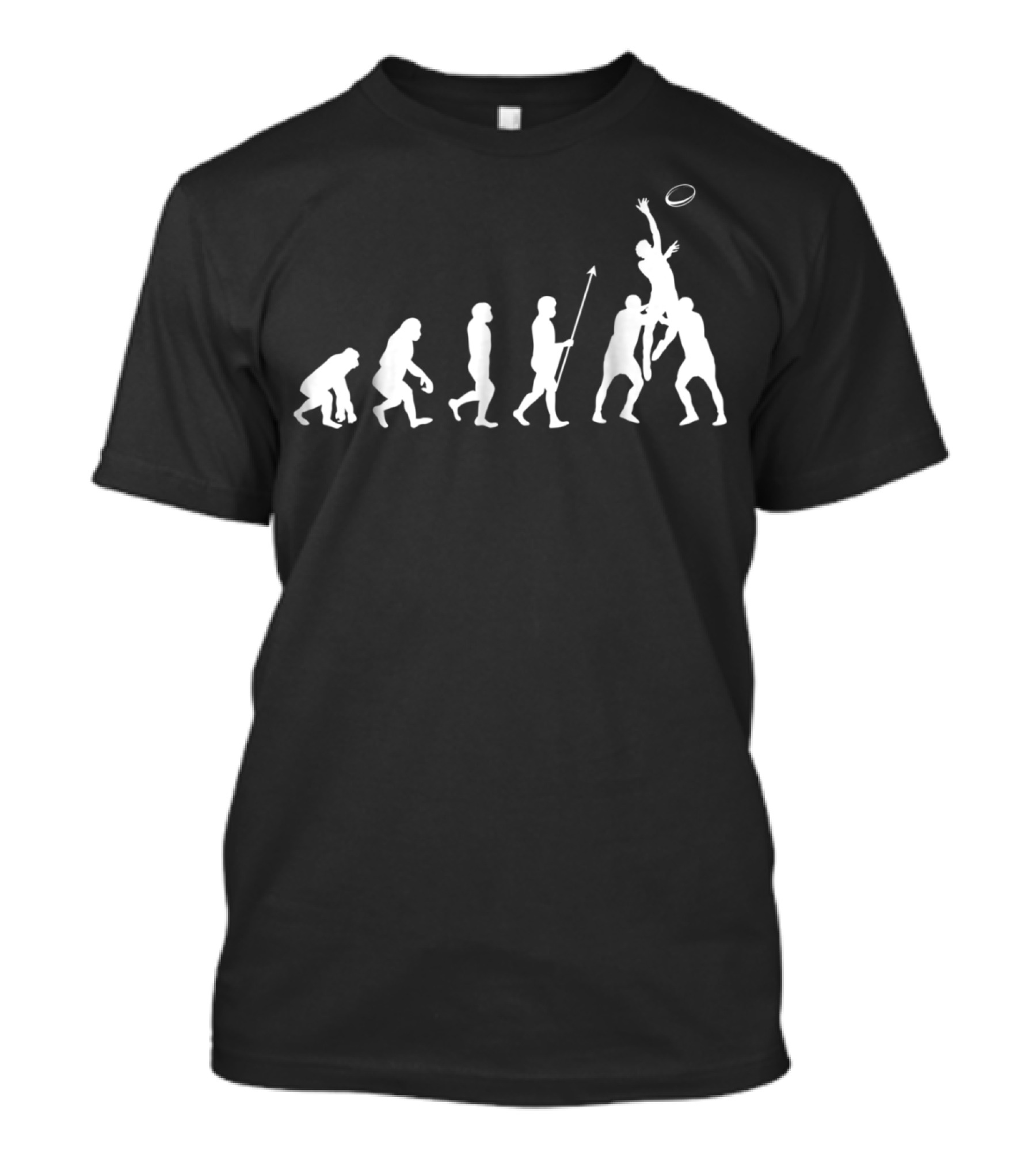 Evolution Of Rugby From Ape To Player Reaching For Ball T-Shirt
