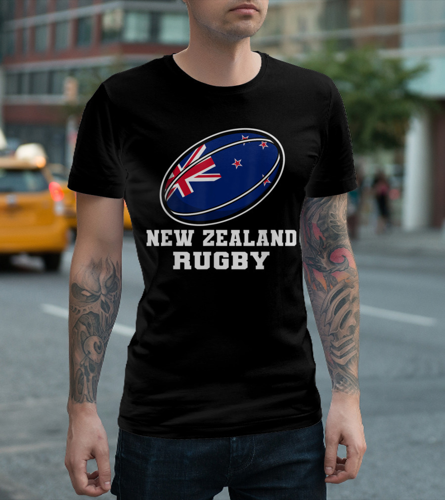 New Zealand Rugby Gear Flags Rugby T-Shirt