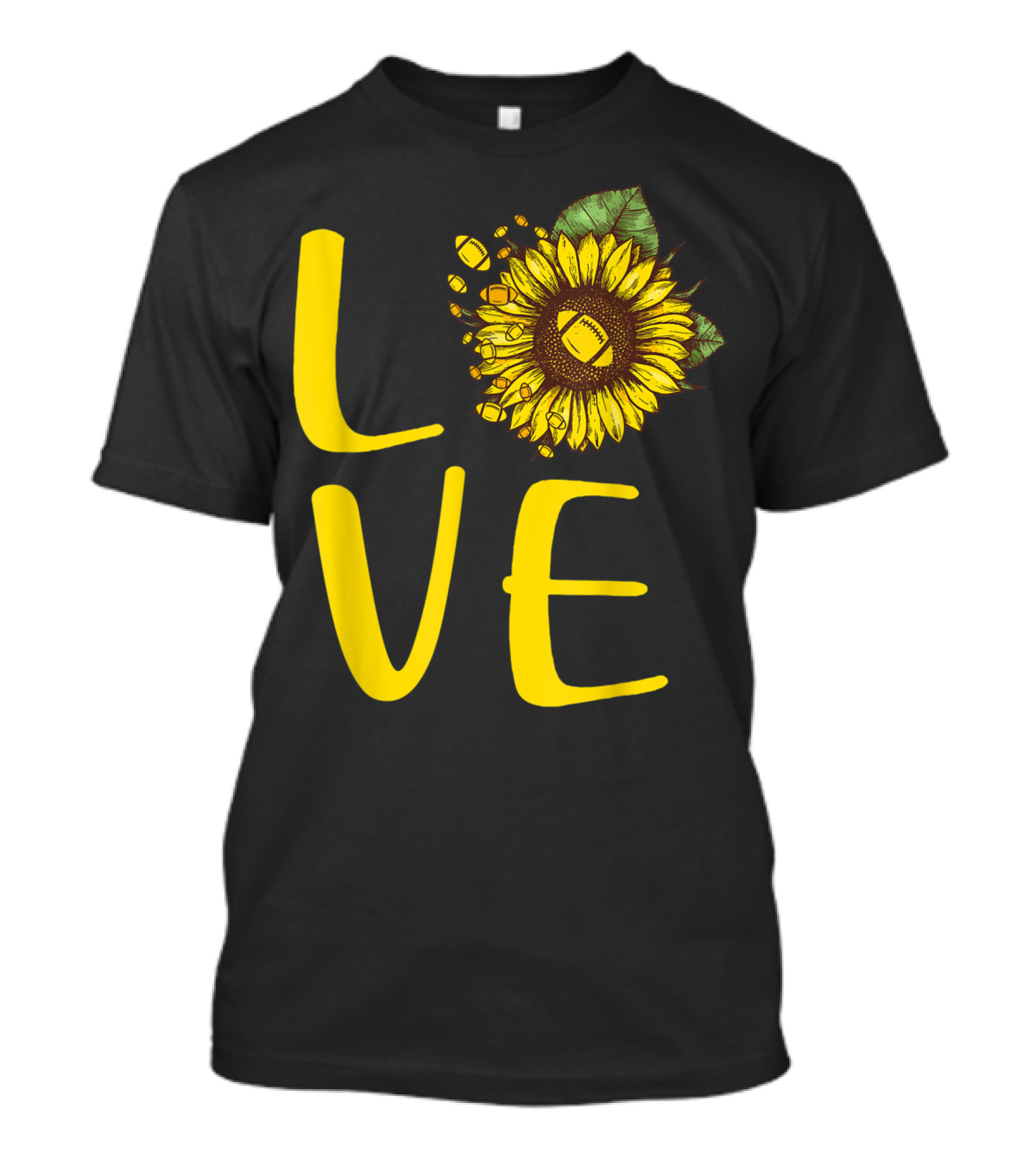 Love Sunflower Rugby Ball T-Shirt