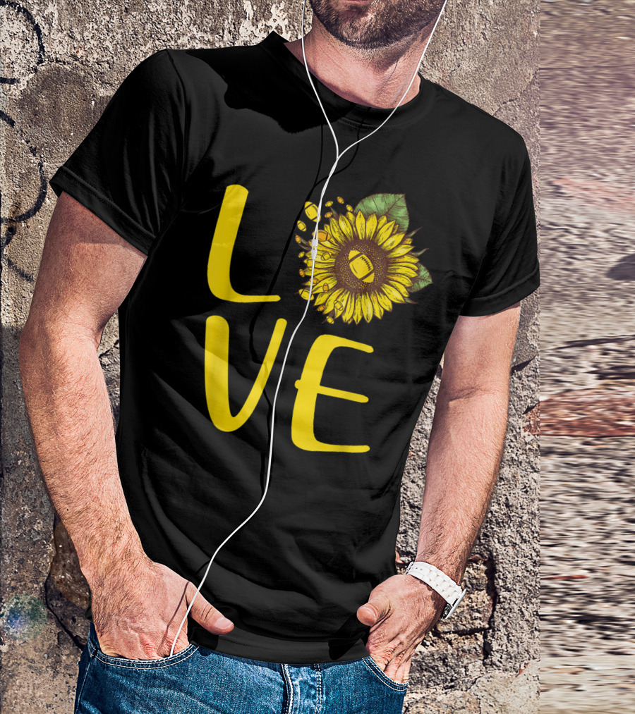 Love Sunflower Rugby Ball T-Shirt